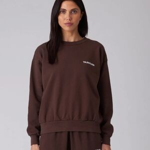 TALENTLESS Brown Crewneck Sweater